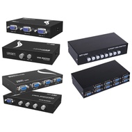 VGA Selector Switch 2port 4port 8port Manual Splitter for Projector Monitor TV 2in1out VGA Sharing S