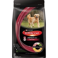 Purina Supercoat Adult 1+Years With Beef Dog Food 1.5kg