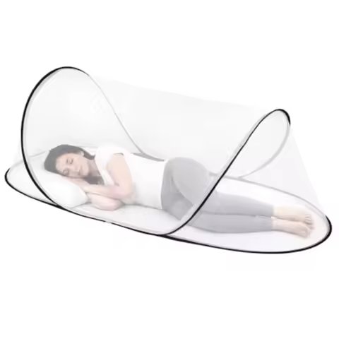 78 * 31 * 23 Inch Large Pop Up Mosquito Net for Bed - Foldable Breathable Mesh with Easy Setup, Port