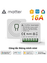 Vật Chất WiFi Công Tắc Thông Minh 16A Điều Khiển Giọng Nói Công Tắc Đèn Module Relay Cho Nhà Thông M
