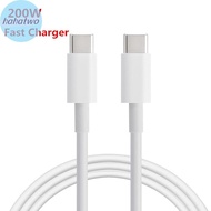 ha PD 200W 10A Super Fast Charger Type-C to Type C Cable For Phone USB-C Charging Data Line Wire 1m/