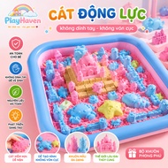Kinetic Sand for Kids with Mold - Safe Non-Stick Hand Shaped Sand Set