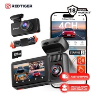 REDTIGER F17 Plus 4 Channel Dash Cam, 360° Recording, STARVIS 2 IMX675, 2.7K Front + 1080P Rear & In