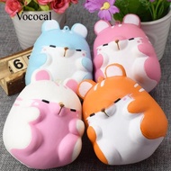 Cute Kawaii Soft Squishy Colorful Simulation Hamster Toy Slow Rising for Children Adults Relieves Stress Anxiety Home Decoration Sample Model