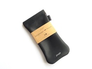 牛皮太陽眼鏡收納包 - 黑色