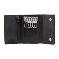 1178 Genuine Leather Mens Slim Key Case Wallet/Key Chain Wallet/Key Holder Wallet (Black)
