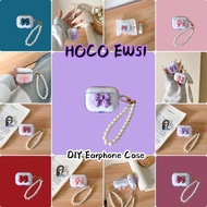 【High quality】For HOCO EW51Case Casing Soft Silicone DIY Colorful bowknot Earphone Case Cover NO.3