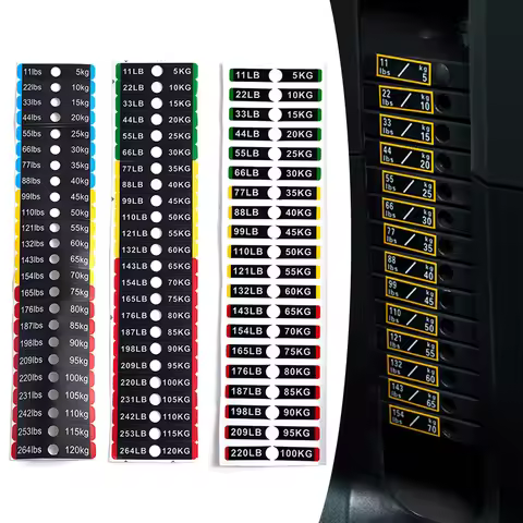 1PC Fitness Equipment Weight Stickers Gym Weight Stack Labels Number Stickers 5-120kg Fitness Equipm