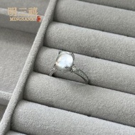 鍍銀鑲嵌水沫玉滿天星戒指 女簡約輕奢高級感小眾設計食指戒指