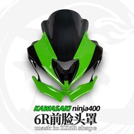 Kawasaki Ninja400 ดัดแปลงสไตล์ ZX6R แฟริ่งหน้าและบังลมแบบรถแข่ง ปี18-24 ผลิตจากวัสดุเกรด ABS คุณภาพส