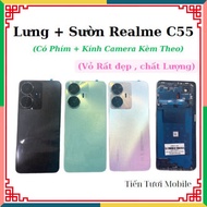 Realme C55 back cover + frame product, used for replacement