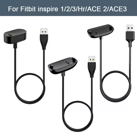 100cm USB Charger For Fitbit inspire/inspire 2/inspire 3 Charging Cable Cord Clip Dock For Fitbit in