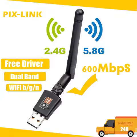 Mini 600Mbps 150M USB Wifi Adapter 5.8GHz+2.4GHz USB2.0 WI-FI Receiver Wireless Network Card Lan Wi-