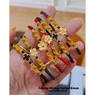 375 (8K) & 300 (6K) GOLD VARIATION STRAP BRACELET