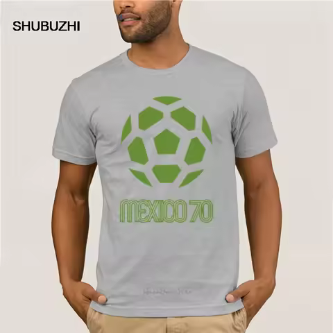 Mexico 70 Soccer Retro cotton tshirt men summer fashion Pele T Shirt t-shirt euro size