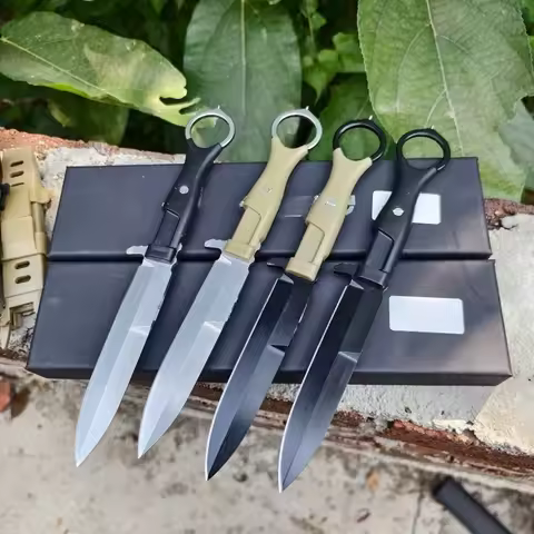 High-hardness Fixed-blade Knife Durable 8Cr13Mov Steel Blade Outdoor Camping Fishing Tool Jungle Adv