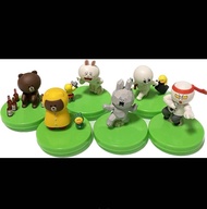 Line Friends Character Figure Collection Part 2 T-ARTS Takara Tomy Brown Cony Moon 熊大 兔兔 饅頭人 扭蛋 座枱小擺
