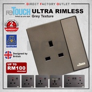 DFO Retouch Ultra Rimless Socket Wall Switch Wall Socket Suis Lampu Rumah Suiz 13A 15A 20A