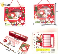8 In 1 Stationery Set Gift Box Cartoon Bear Christmas Styles Student Portable Tools School Supplies for Kids Birthday Gift
