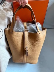 Hermes Picotin 18 biscuits CK 餅乾色銀扣