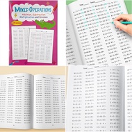 24pages/Set Fraction Practice Book Kids Learning Math Foundation Fraction Cognition Handwritting Wor