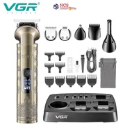 VGR V-109 Waterproof IPX6 6 in 1 Professional Set Hair Beard Trimmer Clipper Shaver Nose Trimmer Mes