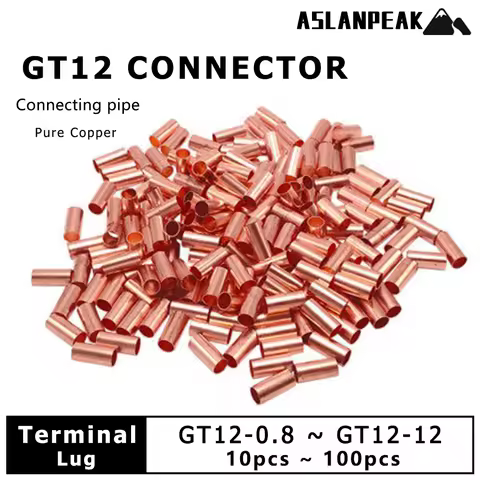 Copper Connecting Pipe Wire Joint Small Copper Tube Terminal lug Cable Lug copper connecting tube Wi