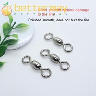 BETTER-MAYSHOW 50pcs Fishing Rolling Swivel, Japanese-style Solid Ring Fishing Snap Connector, 2025 