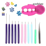 GUADALUPE 12PCS Quilling Needle Kit, Paper Curling Paper Craft Paper Quilling Tools, Paper Strips Qu