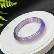紫色螢石手鐲 58+MM 漸變紫千層紋冰透水晶手環 冥想鎮定唯美清雅