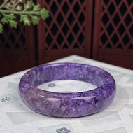 紫龍晶手鐲56MM 玉化爆晶查羅石手環 艷麗優雅 雍容華貴 提升氣質