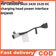 hewoodfameing 1/3Pcs For Latitude 3420 3430 3520 Cable NEW Power Jack Cable Power Interface HJW4D 0H
