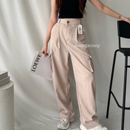 Rnvc1508 SIVALI Joan Cargo Pants - Highwaist Loose Cargo - Women's Cargo Pants - Baggy Pants