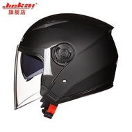 JIEKAI Motorcycle Helmet Open Face Moto Racing Motorcycle Vintage Helmets with Dual Lens 5NRB P8Q4 O