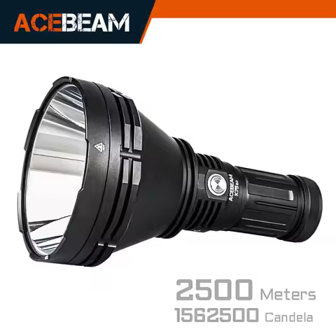ACEBEAM K75 2.0 2500 Meters Ultra Long Range Searchlight 6300 Lumens Bright LED Flashlight Powerful 