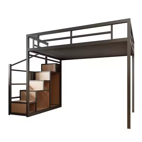 Home e-sports room, up and down table, space-saving iron bed, bunk bed, hanging bed on and off sofa