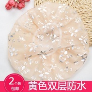 Double Shower Cap Shower Waterproof Cap Style Shower Cap Bath Shampoo Cap Kitchen Waterproof Oil Cap