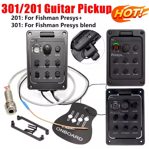 For Fishman Presys Blend/Fishman Presys+ 301 201 Guitar Pickup Acoustic Guitar Pickup Equalizer Prea