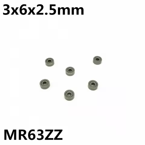 50Pcs MR63ZZ L-630ZZ 3x6x2.5 mm Deep groove ball bearing Miniature bearing High qualit Advanced High