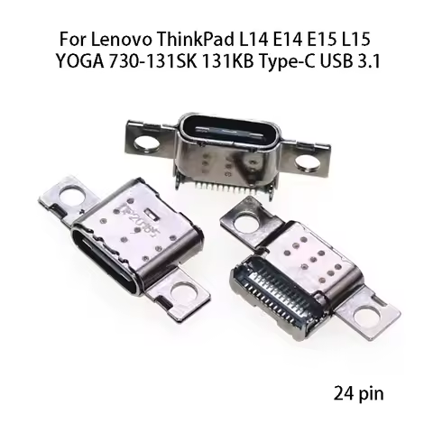 1pcs For Lenovo YOGA 730-131SK 131KB ThinkPad L14 E14 E15 L15 24 Pin USB 3.1 Type C Charging Port DC