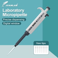 JOANLAB Micropipette ห้องปฏิบัติการปิเปตอัตโนมัติปิเปตพลาสติกแบบปรับได้แบบดิจิตอลอุปกรณ์ห้องปฏิบัติก