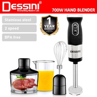 4 IN 1 DESSINI ITALY Hand Blender Chopper Mixer Grinder Juicer Food Processor Stainless Steel Knife 