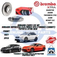 TOYOTA GT86 NZ6 / SUBARU (SUV) XV GP / IMPREZZA 2.0 (WRX) STI (TURBO) (2008Y) FRONT BRAKE DISC ROTOR