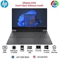 HP Victus 15-Fb1013AX 15.6"FHD 144Hz Gaming Laptop Ryzen 5-7535HS 8GB 512GB SSD RTX2050 4GB W11 (Dis