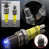 WATTLE Spark Plug, Yellow&Silver 2 Styles Pedal Motorcycle,  A7TC Curved Beam E-bike Accessories