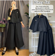 Setelan kulot terbaru 2021/vinsy set/Baju Muslim Style Cewe Simpel/Modern Blus Style Hijab