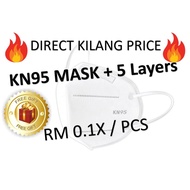 BORONG 🔥 “READY STOCK” KN95 5 LAYERS PROTECTION ANTI COVID 19 FACEMASK WITH LOW PRICE GOOD QUALITY MASK 五层口罩