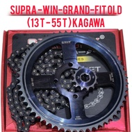 Gear Set Gir Package Chain Kit Supra X Grand Supra fit Old Win Size 55T
