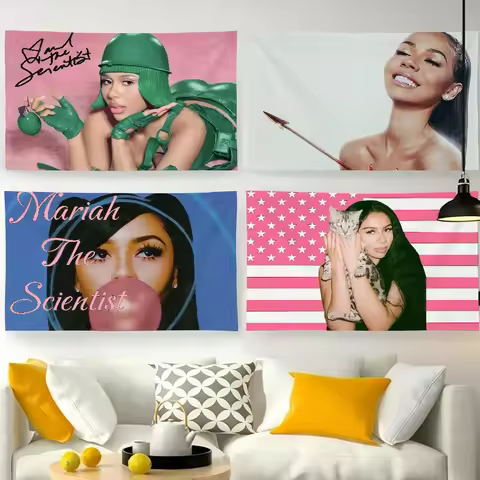 Singer M-Mariah the Scientist flag For Garden Party Living Room Home Wall Decor Banner Bedroom Outdo