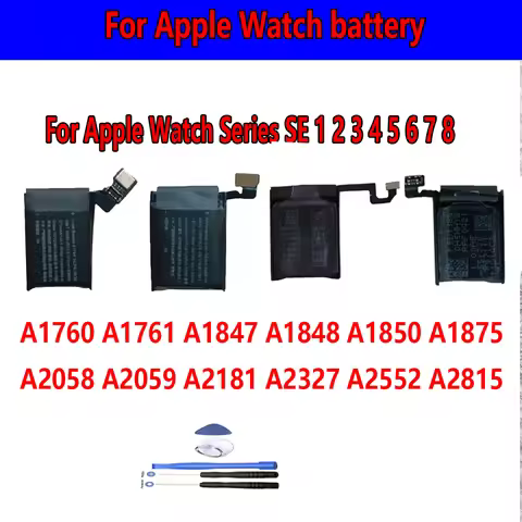 Original Battery For Apple Watch Series SE 1 2 3 4 5 6 7 8 Bateria S4 S5 S6 S7 S8 38/40/41/42/44/45/